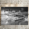 Personalized Canvas Wall Art "A Little Whole Lot of Love Multi"-Names Premium Canvas, Gift For Family (1.25")