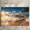Personalized Canvas Wall Art "A Little Whole Lot of Love Multi"-Names Premium Canvas, Gift For Family (1.25")