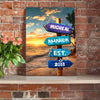 Love You To The Beach And Back - Couple Personalized Custom Vertical Canvas - Wedding Gift, Anniversary & Couple gift