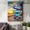 Love You To The Beach And Back - Couple Personalized Custom Vertical Canvas - Wedding Gift, Anniversary & Couple gift