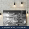 Personalized Canvas Wall Art-Ocean Sunset Multi-Names Premium Canvas-Ship From Australia