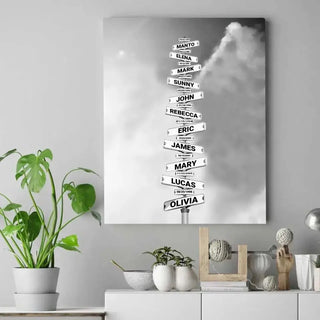 Personalized Canvas Wall Art 16x24 "Date of birth of 11 children" - Gift For Your Loved Ones (0.75") - Ship from Australia