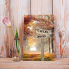 Personalized Canvas Wall Art "Name of children" - Autumn Afternoon - Gift For Family