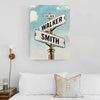 Personalized Name Vintage Street Sign Canvas Print 0.75'', Best Gift For Anniversary, Couple Gift, Christmas Gift