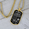 To My Daughter | My Little Girl Yesterday | Dog Tag Necklace Gift From Dad