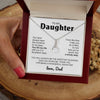 To My Daughter Gift From Dad | You Fill My Life | Alluring Beauty necklace