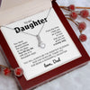 To My Daughter Gift From Dad | You Fill My Life | Alluring Beauty necklace