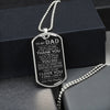 To My Dad | I Need To Say | Dog Tag Necklace