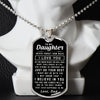 Daughter Never Forget How Much I Love You | Gift For Daughter From Dad | Dog Tag Necklace