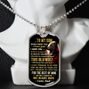 To My Son - Always Have Your Back, DogTag Necklace Gift