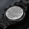 To My Son - Most Beautiful Chapter - Engraved Stainless Steel Watch Gift From Dad