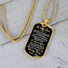 To My Son From Dad | You Will Always Be My Baby Boy | Dog Tag Military Ball Chain