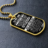 To My Son From Dad | Stay Strong Be Confident | Dog Tag Necklace Military Ball Chain