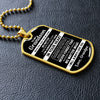 To My Grandson | Never Feel That | Dog Tag Necklace Gift From Grandpa