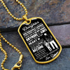 To My Daughter Gift From Dad | Always Carry You In My Heart | Dog Tag Necklace