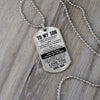 To My Son Gift From Dad | Just Go Forth And Aim For The Skies | Dog Tag Necklace