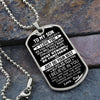 To My Son From Dad | Stay Strong Be Confident | Dog Tag Necklace Military Ball Chain