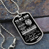 To My Son From Dad | I Hope You Believe In Yourself | Dog Tag Necklace For Son