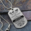 To My Son Gift From Dad | Just Go Forth And Aim For The Skies | Dog Tag Necklace