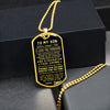 To My Son From Dad | Believe In Yourself | Dog Tag Military Ball Chain