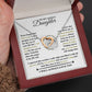 To My Lovely Daughter | Never Forget That I Love You | Interlocking Hearts necklace