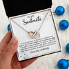 To My Soulmate | You Complete My World | Interlocking Hearts Necklace