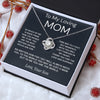 Mom You Are The World | Gift For Mom From Son | Love Knot Necklace