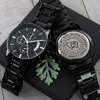 To My Son Gift From Dad | Never Forget That I Love You | Engraved Black Chronograph Watch