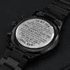 Son I Will Always Carry You, Engraved Black Chronograph Watch, Christmas Gift for Son