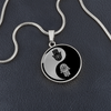 Yin Yang Hamsa Hand | Circle Pendant Necklace