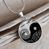 Yin Yang Sea Forest | Circle Pendant Necklace