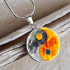 Yin Yang Sun Moon | Circle Pendant Necklace