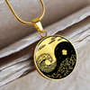 Yin Yang Sea Forest | Circle Pendant Necklace