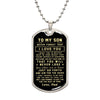 To My Son Gift From Dad | That You Will Never Lose | Dog Tag Necklace