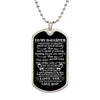 To My Daughter | I Want You To Believe | Dog Tag Necklace Gift From Dad