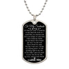 To My Soulmate | I Have Found My Mate | Dog Tag Necklace