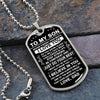 To My Son Gift From Dad | Just Do Your Best | Dog Tag Necklace Military Ball Chain