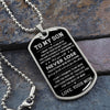 To My Son Dog Tag Necklace | Never Lose | Gift for Son from Mom