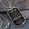 To My Son Dog Tag Necklace | Never Lose | Anniversary Gift For Son From Dad