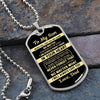 To My Son Gift From Dad | Remember You Only Fail When You Stop Trying | Dog Tag Necklace