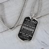 To My Dad | Man To Raise A Child | Dog Tag Necklace