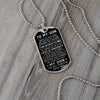 Son The World To Me | Dog Tag Necklace | Gift For Son From Dad