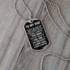 To My Dad | You Are The Greatest | Sentimental Gift for Dad | Dog Tag Necklace