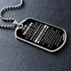 To My Grandson - Always Be My Little Boy, Dog Tag Necklace Gift Meaningful Message