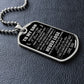To My Son Dog Tag Necklace | Never Lose | Anniversary Gift For Son From Dad