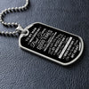 To My Man - The One Who Hold my Heart, Dog Tag Necklace
