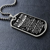 To My Son Gift From Dad | Just Do Your Best | Dog Tag Necklace Military Ball Chain