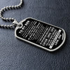 To My Son - Be Brave Have Courage And Love Life, DogTag Necklace Gift