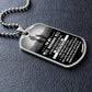 To My Grandpa - You Are True Epitome Of Love, Dog Tag necklace Meaningful Message to Grandparent