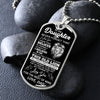To My Daughter Gift From Dad | This Old Lion Will Have Your Back | Dog Tag Necklace